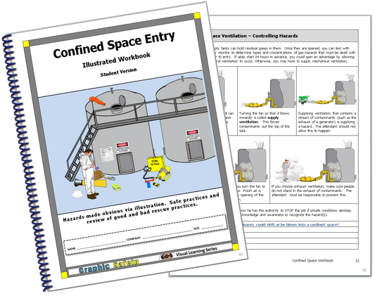 Confined Space Entry Workbook Set - 10 workbooks, 10 certification cards and 1 Instructor copy