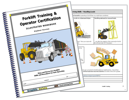 Forklift Operator Certification Workbook - Set of 10+ workbooks + instructor copy