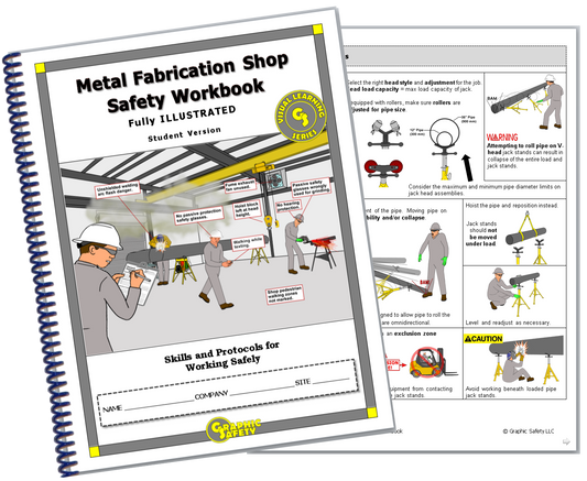 Metal Fabrication Shop Safety Workbook Set – 10 workbooks, 10 certificates and 1 Instructor copy