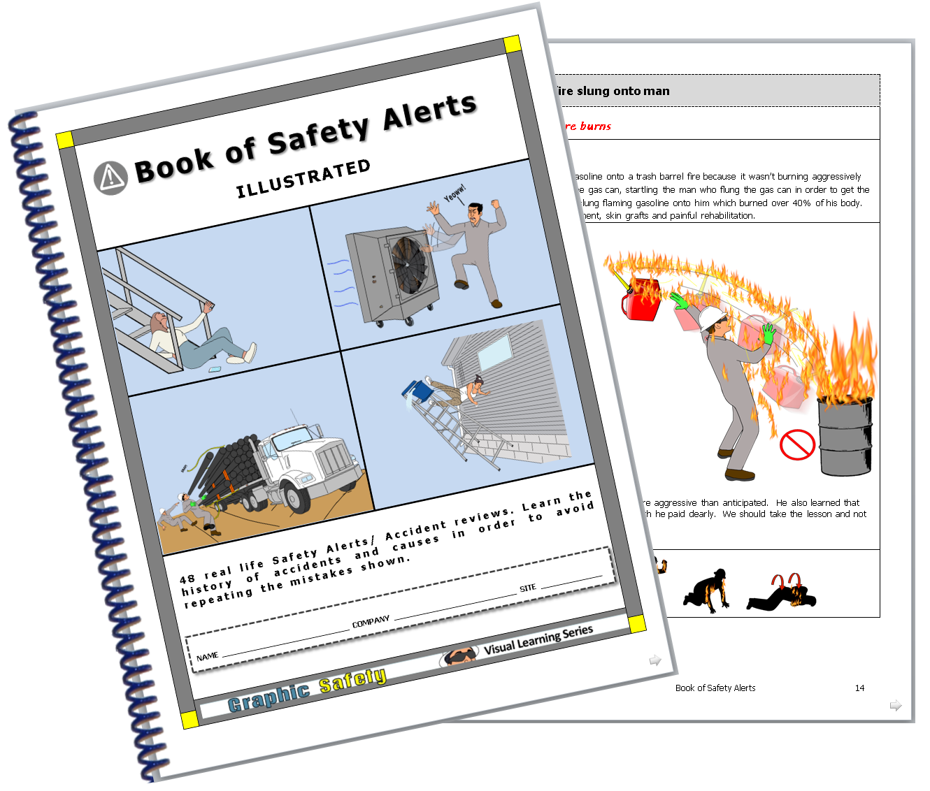 Book of Safety Alerts – 48 Safety Alert stories + 48 sign-off pages