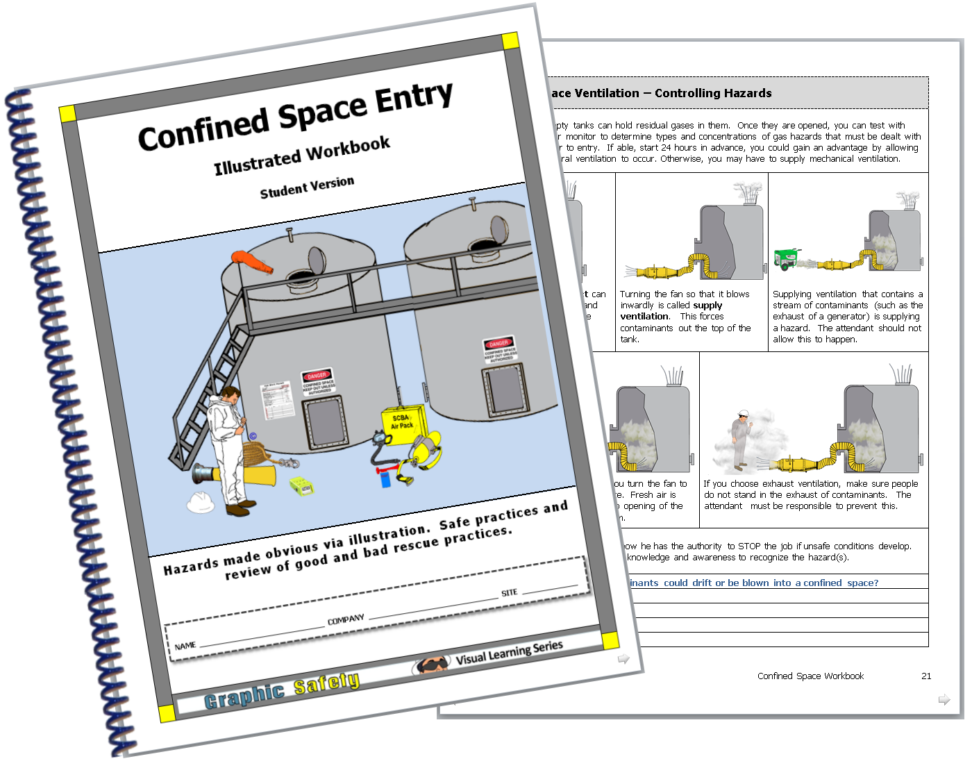 Confined Space Entry Workbook Set - 10 workbooks, 10 certification cards and 1 Instructor copy