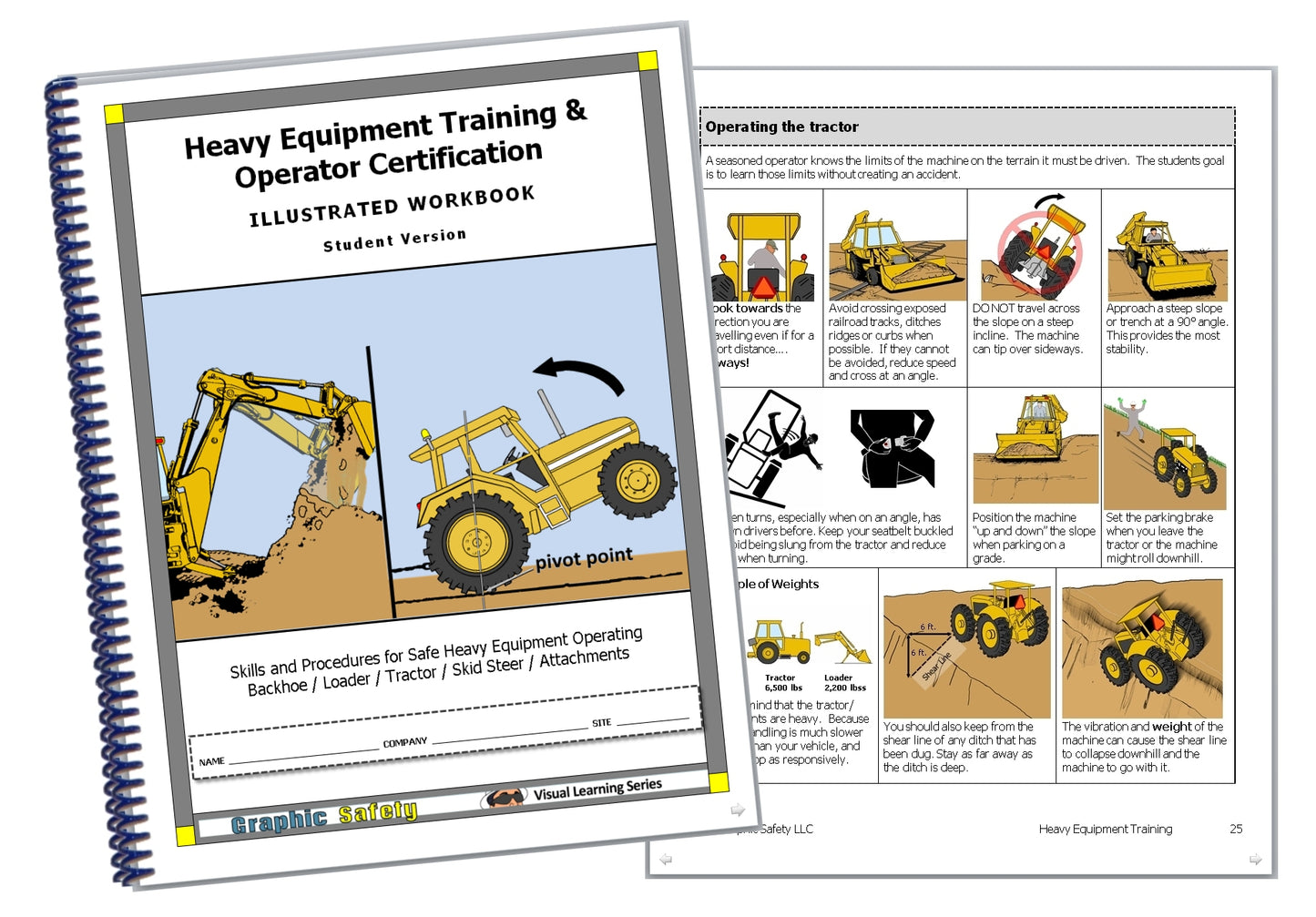 Heavy Equipment Operator  Certification Training Workbook - set of 10 + instructor copy