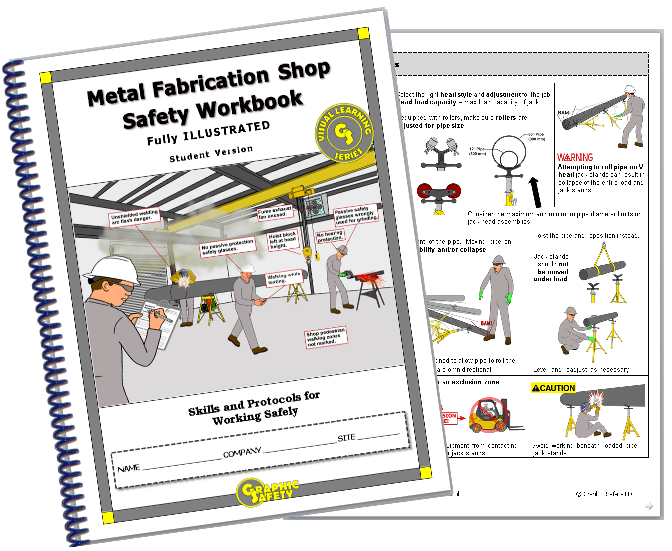 Metal Fabrication Shop Safety Workbook Set – 10 workbooks, 10 certificates and 1 Instructor copy